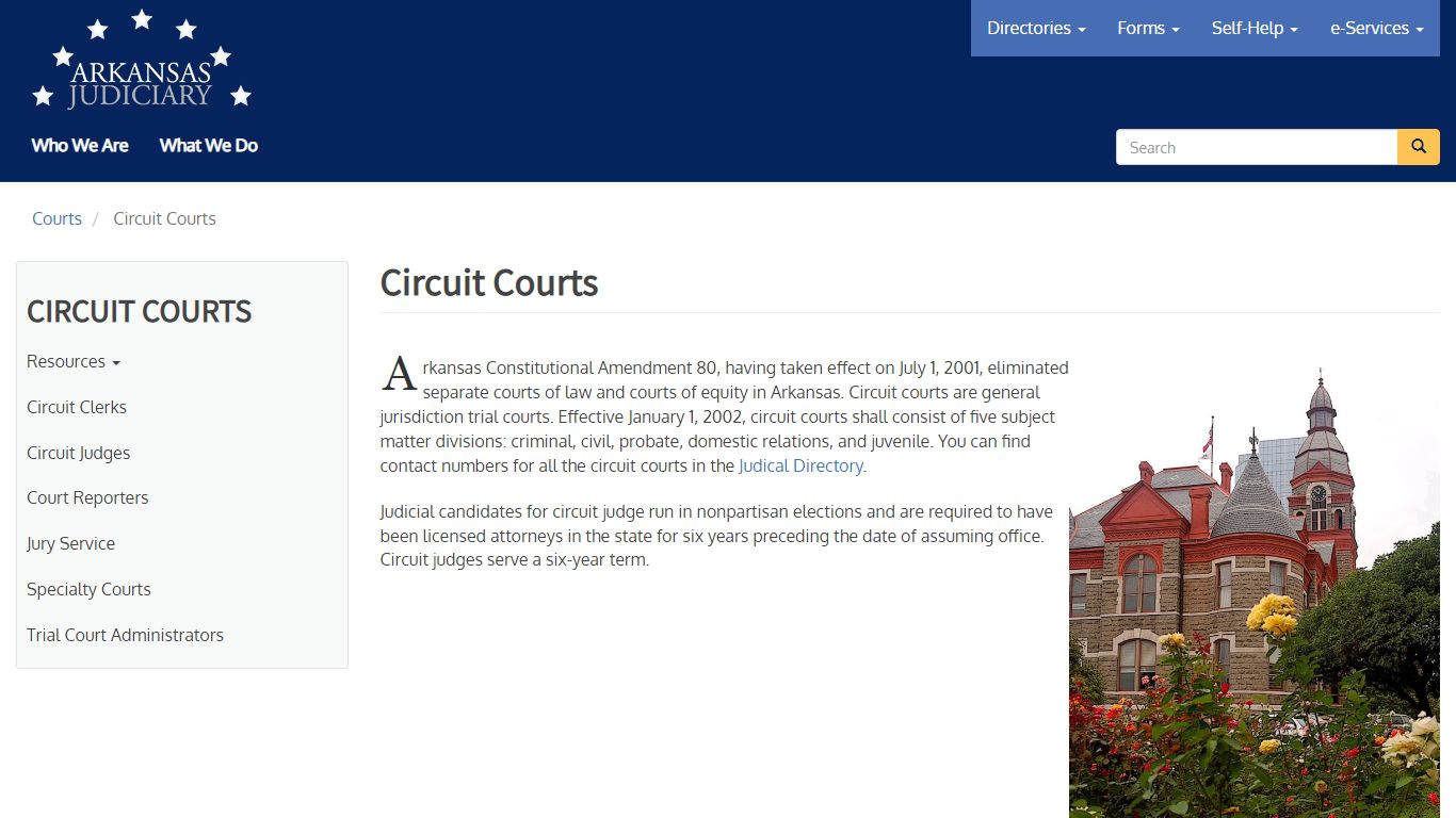 Circuit Courts | Arkansas Judiciary